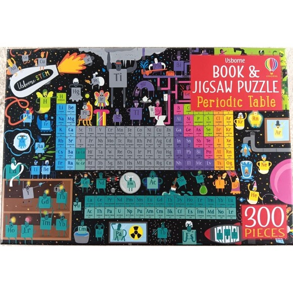 Periodic Table Usborne Book and Jigsaw 300 Piece Jigsaw Puzzle by Educational - Picture 1 of 4